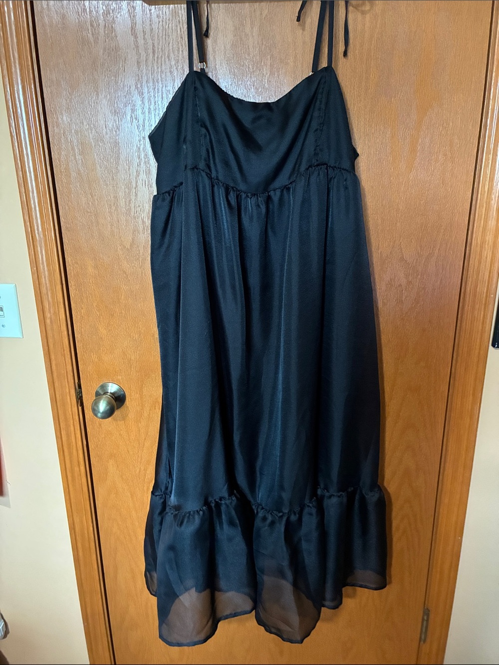 wild fable Black Spaghetti Strap Formal Dress